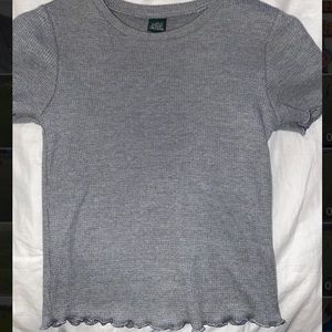 Size extra small gray slightly cropped top